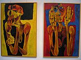 Ecuador Quito Guayasamin 2-07 Museo Guayasamin Meditacion I and II Here are Oswaldo Guayasamns paintings called Meditacion I and II (1993, Meditation).